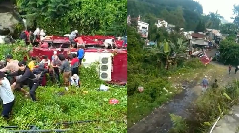 mas bro sekalian, sebuah insiden lakalantas terjadi pagi ini, dimana sebuah Bus Masuk Jurang di Guci Tegal Jawa Tengah. Disinyalir penyebab kejadian ini kemungkinan salah satu dari 2 penyebab